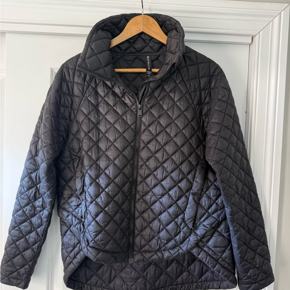 Athleta Women's Black Quilted Puffer Jacket